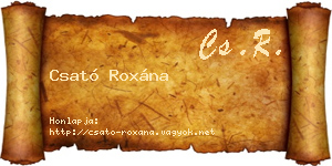 Csató Roxána névjegykártya